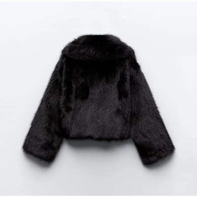 Black fur coat