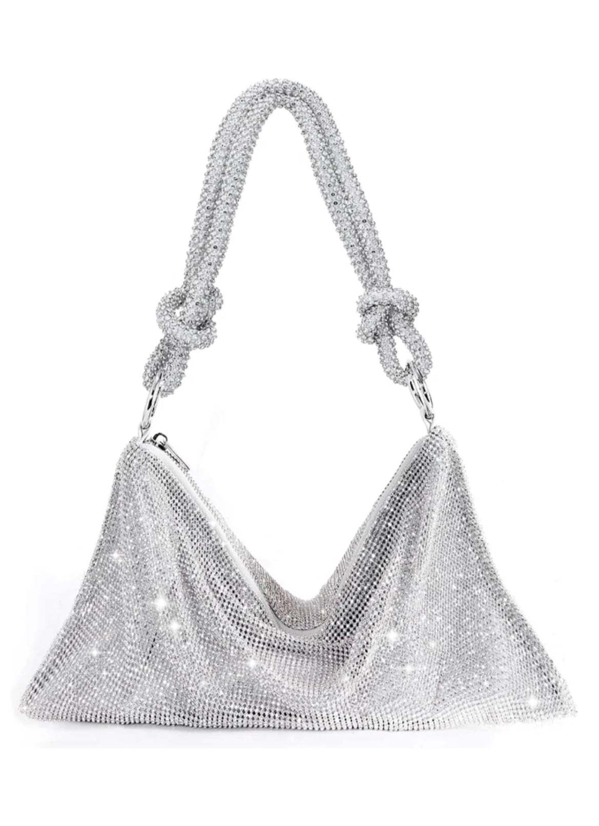 Silver evening bag