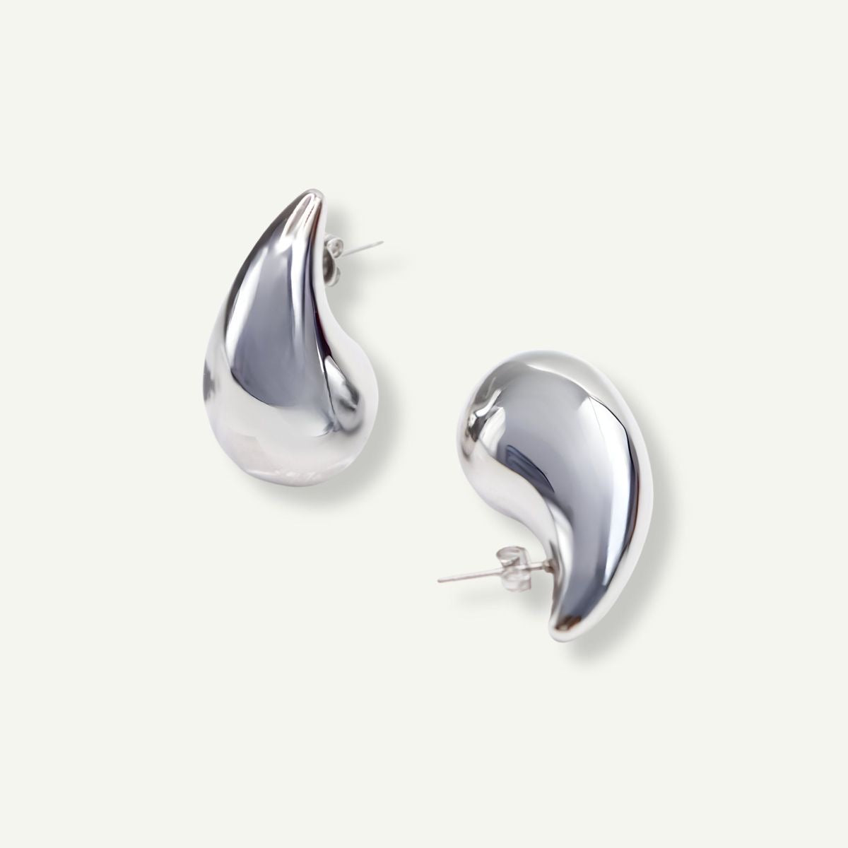 Silver drop earrings