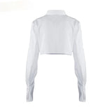 חולצת כרופ מכופתרת