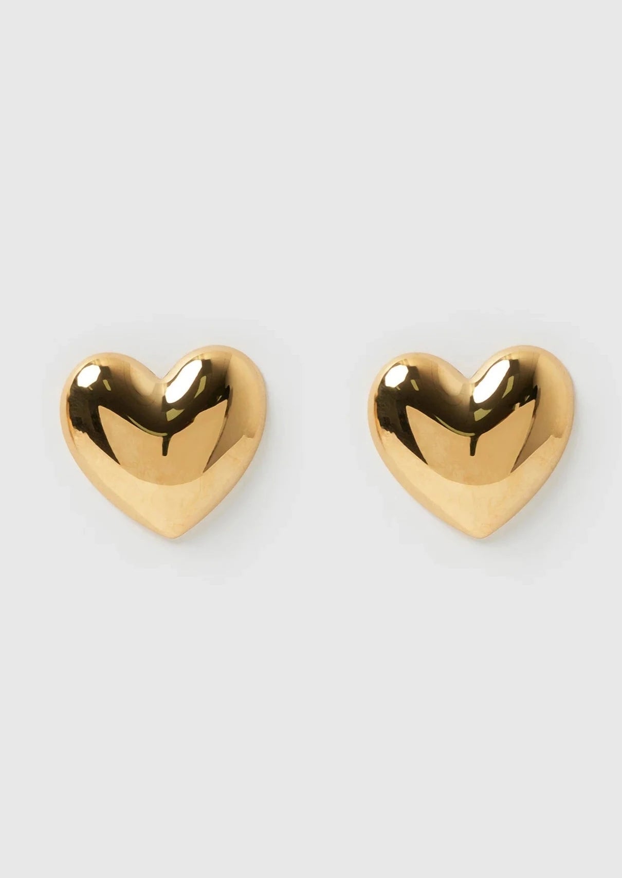 Gold heart earrings