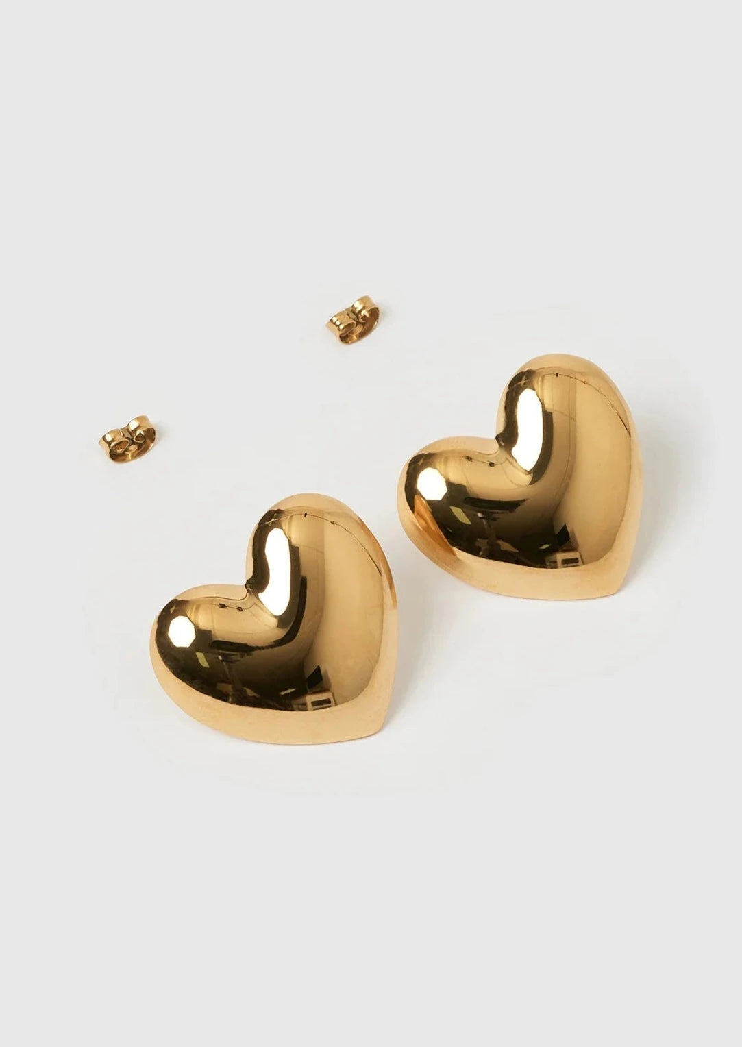 Gold heart earrings